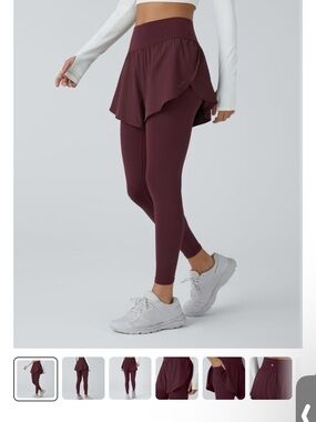HALARA Burgundy Short Leggings Medium NWT